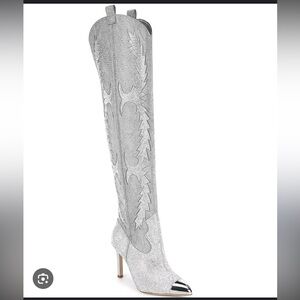 Gianni Bini KatyannaTwo Over-the-Knee Rhinestone Embellished Western Dress Boots